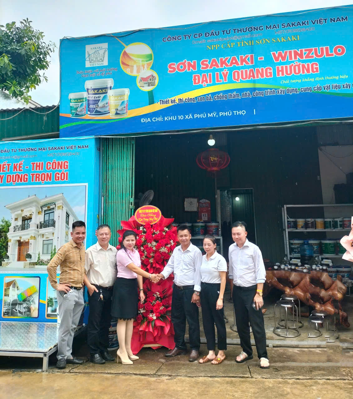 SAKAKI – KHAI TRƯƠNG ĐẠI LÝ, NPP SƠN QUANG HƯỜNG TẠI PHÚ THỌ